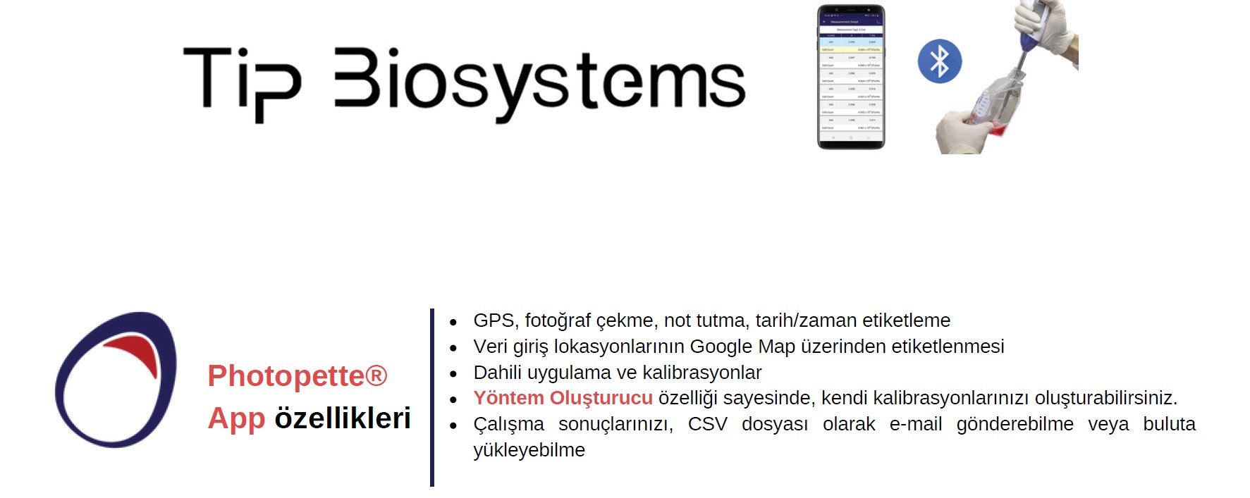 Tip Biosystems Photopette Turbidity Taşınabilir Türbidimetre